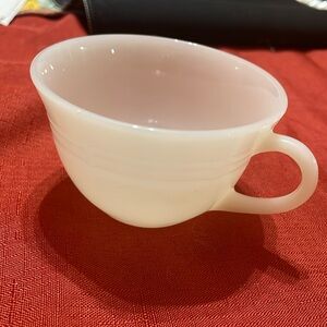 Fire-king white tea cup